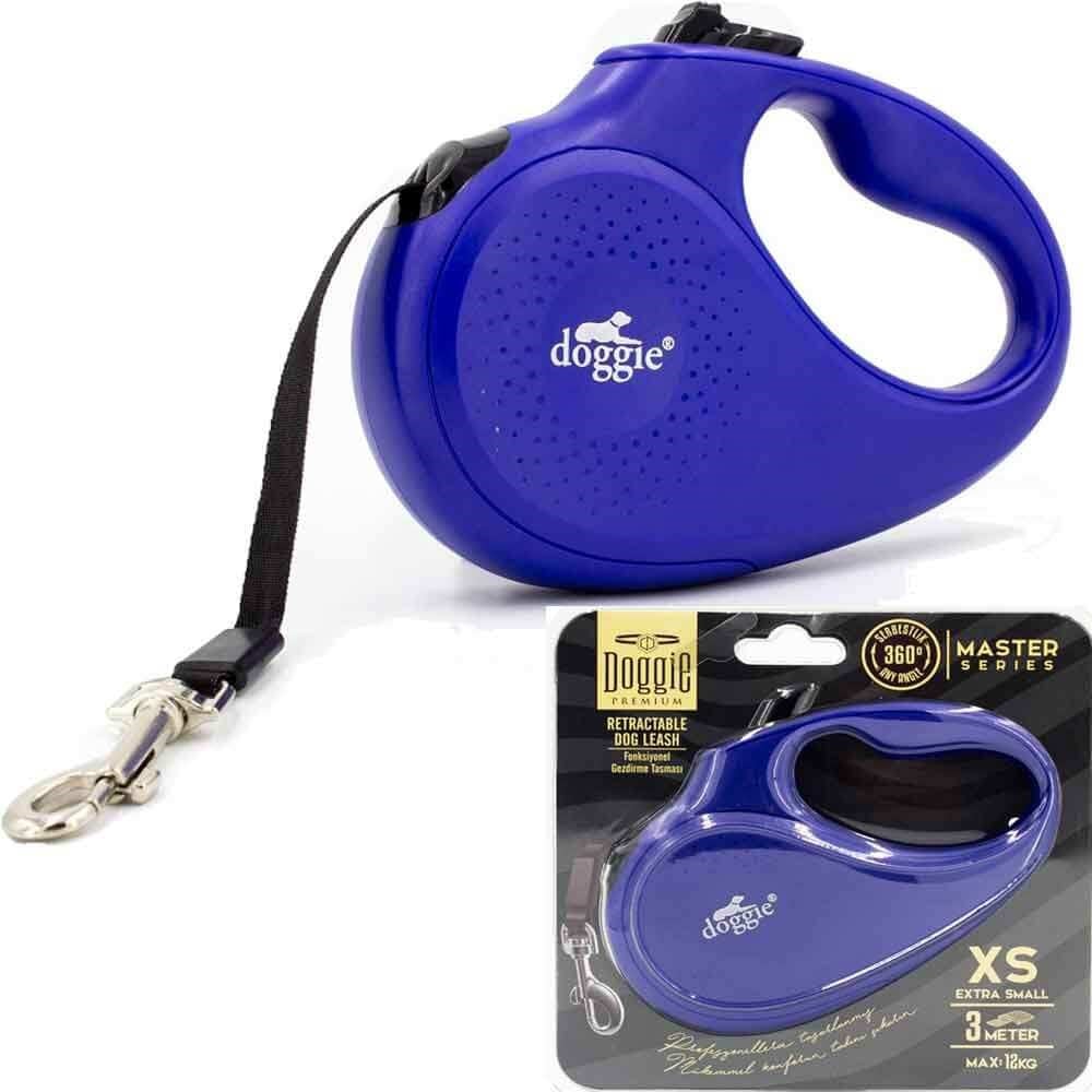 Doggie Otomatik Köpek Tasması Master XS 12 kg 3 mt Lacivert 8680782170027 Doggie Otomatik Köpek Tasmaları Amazon Pet Center