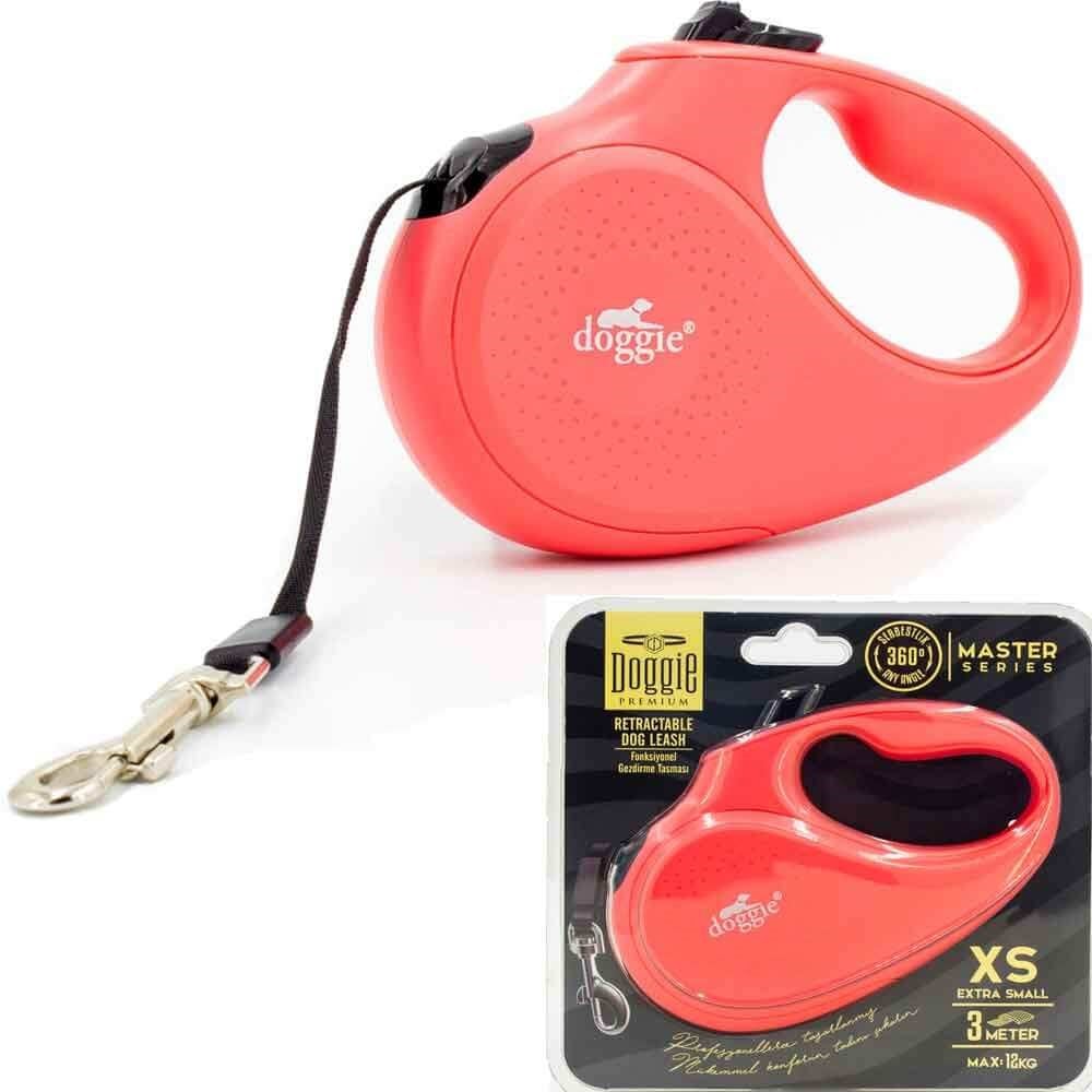 Doggie Otomatik Köpek Tasması Master XS 12 kg 3 mt Pembe 8680782170041 Doggie Otomatik Köpek Tasmaları Amazon Pet Center