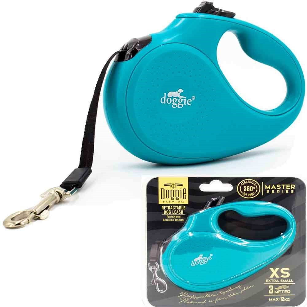 Doggie Otomatik Köpek Tasması Master XS 12 kg 3 mt Mavi 8680782170065 Doggie Otomatik Köpek Tasmaları Amazon Pet Center