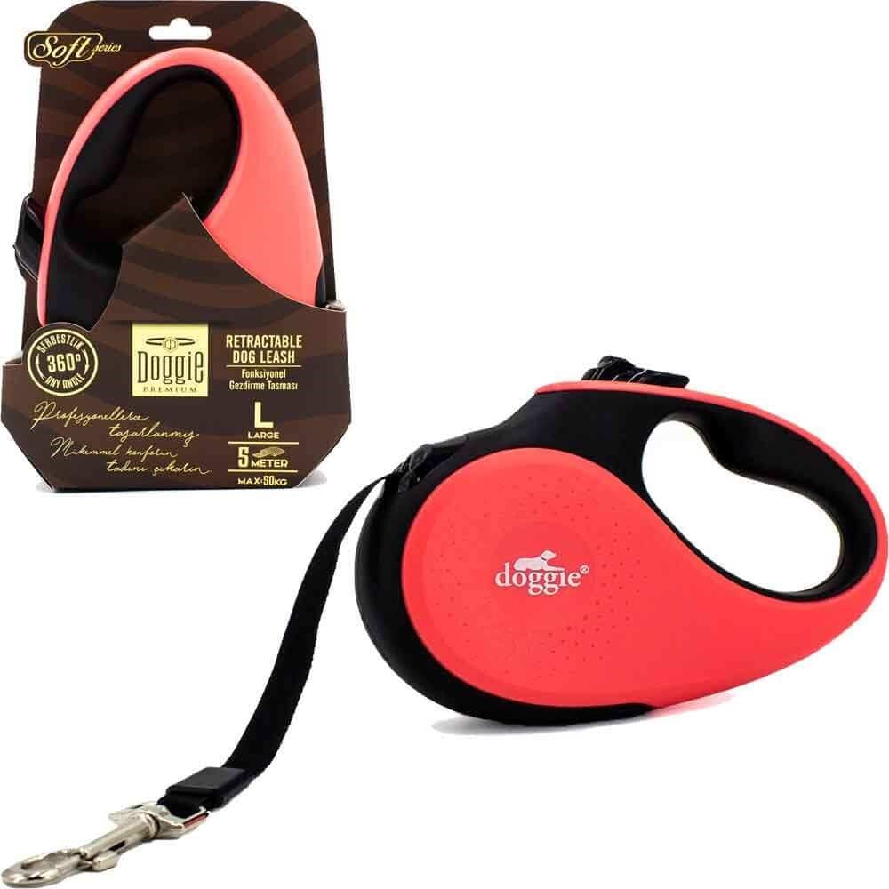 Doggie Otomatik Köpek Tasması Soft L 50 kg 5 mt Pembe 8680782170478 Doggie Otomatik Köpek Tasmaları Amazon Pet Center