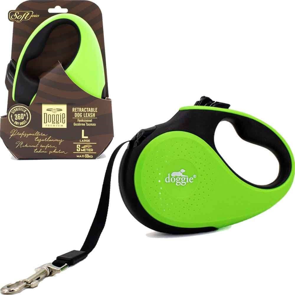 Doggie Otomatik Köpek Tasması Soft L 50 kg 5 mt Yeşil 8680782170461 Doggie Otomatik Köpek Tasmaları Amazon Pet Center
