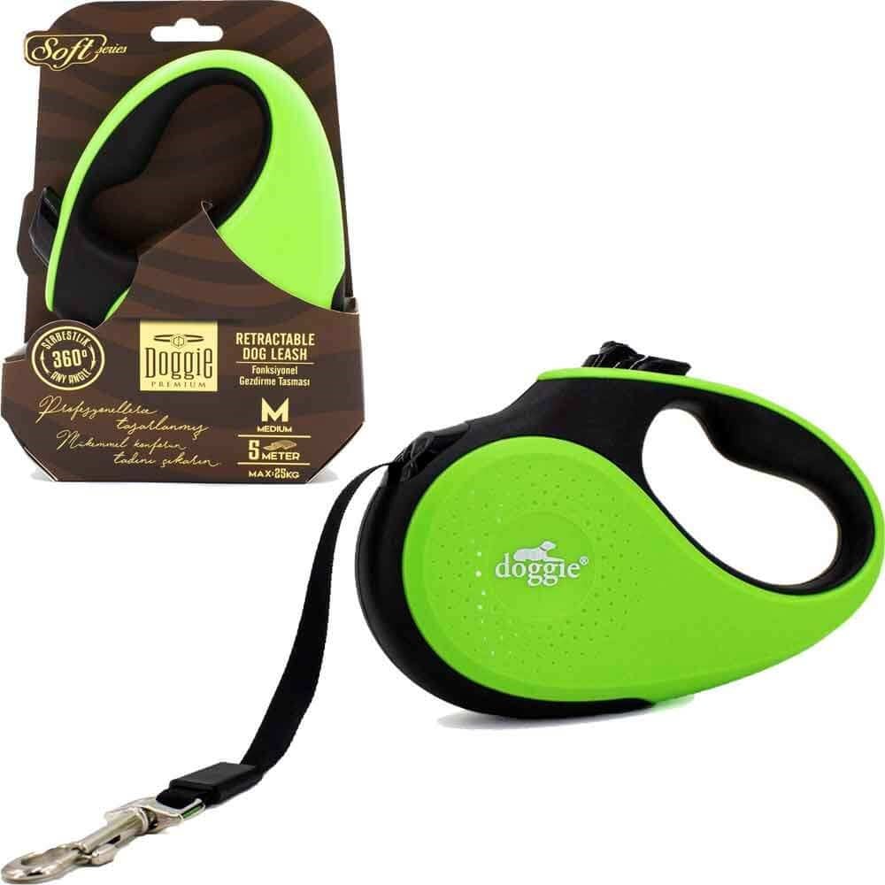 Doggie Otomatik Köpek Tasması Soft M 25 kg 5 mt Yeşil 8680782170416 Doggie Otomatik Köpek Tasmaları Amazon Pet Center