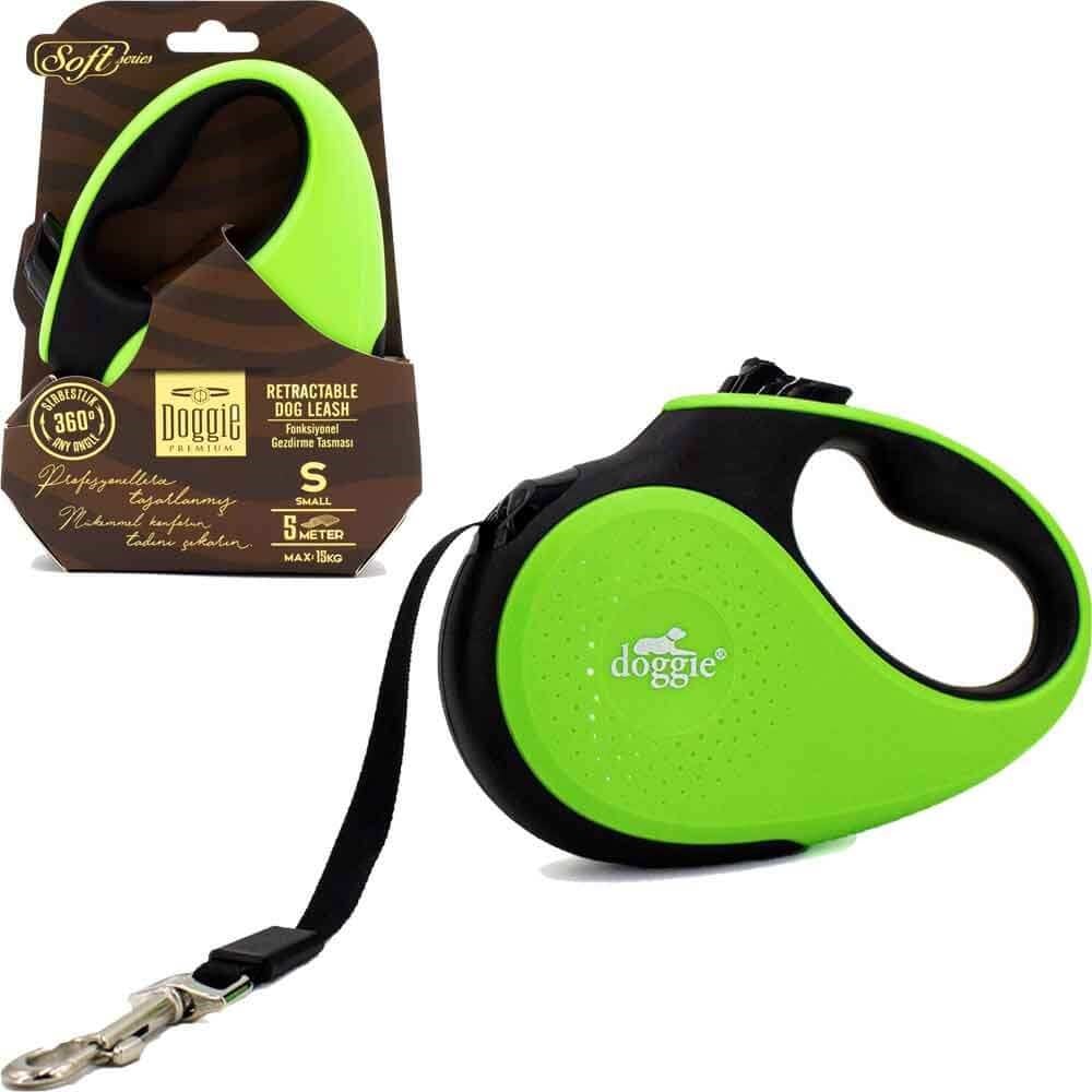 Doggie Otomatik Köpek Tasması Soft S 15 kg 5 mt Yeşil 8680782170355 Doggie Otomatik Köpek Tasmaları Amazon Pet Center