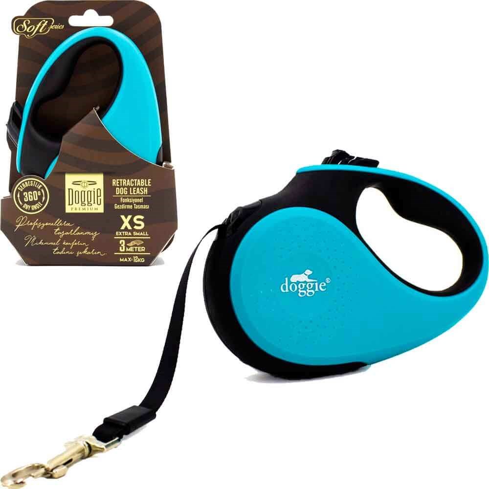 Doggie Otomatik Köpek Tasması Soft XS 12 kg 3 mt Mavi 8680782170300 Doggie Otomatik Köpek Tasmaları Amazon Pet Center