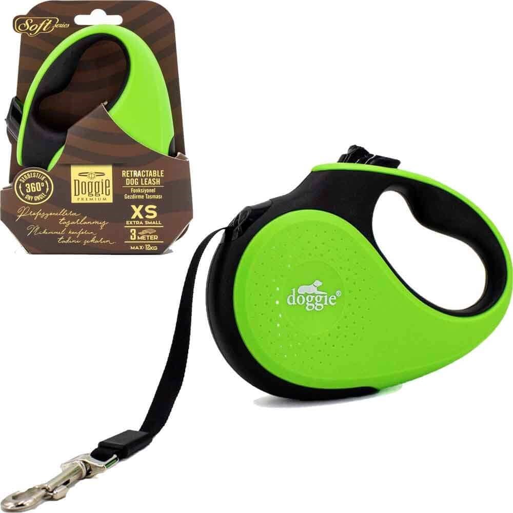 Doggie Otomatik Köpek Tasması Soft XS 12 kg 3 mt Yeşil 8680782170294 Doggie Otomatik Köpek Tasmaları Amazon Pet Center