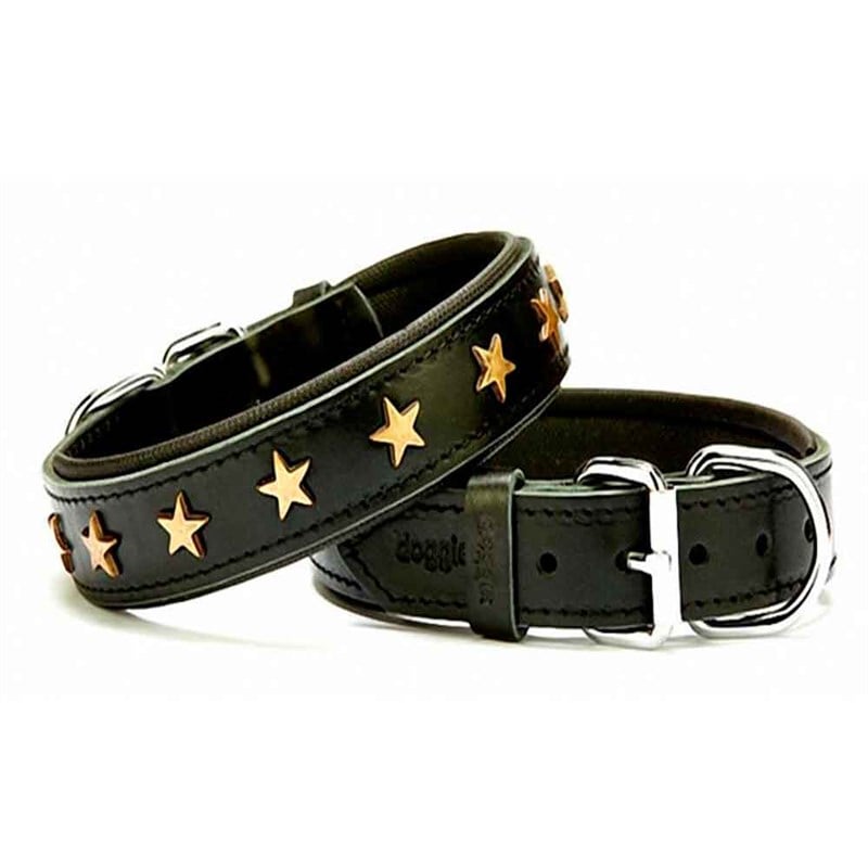 Doggie Yıldız Metal Süslü Köpek Deri Boyun Tasması Siyah SBT-3060 3.0x55 CM 8680782104275 Doggie Köpek Boyun Tasmaları Amazon Pet Center