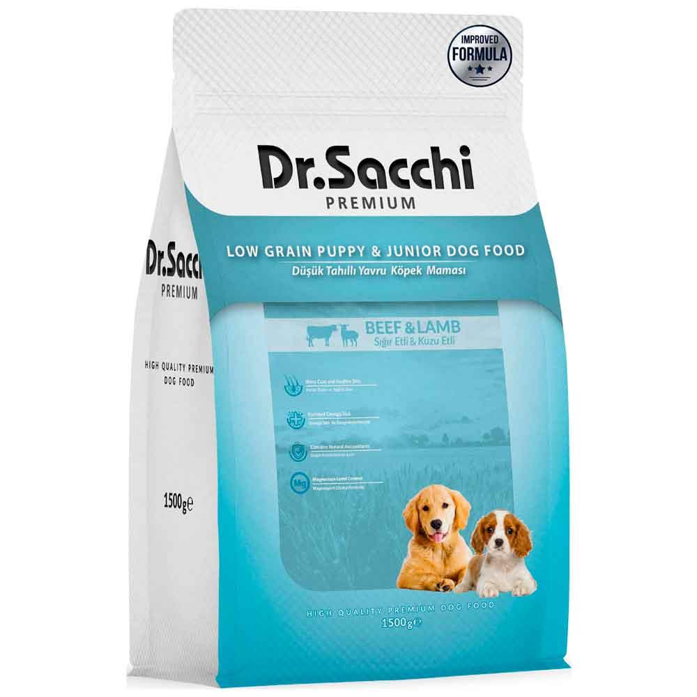 Dr. Sacchi Yavru Köpek Maması Sığır ve Kuzu Etli 1,5 KG 8690286595066 Amazon Pet Center