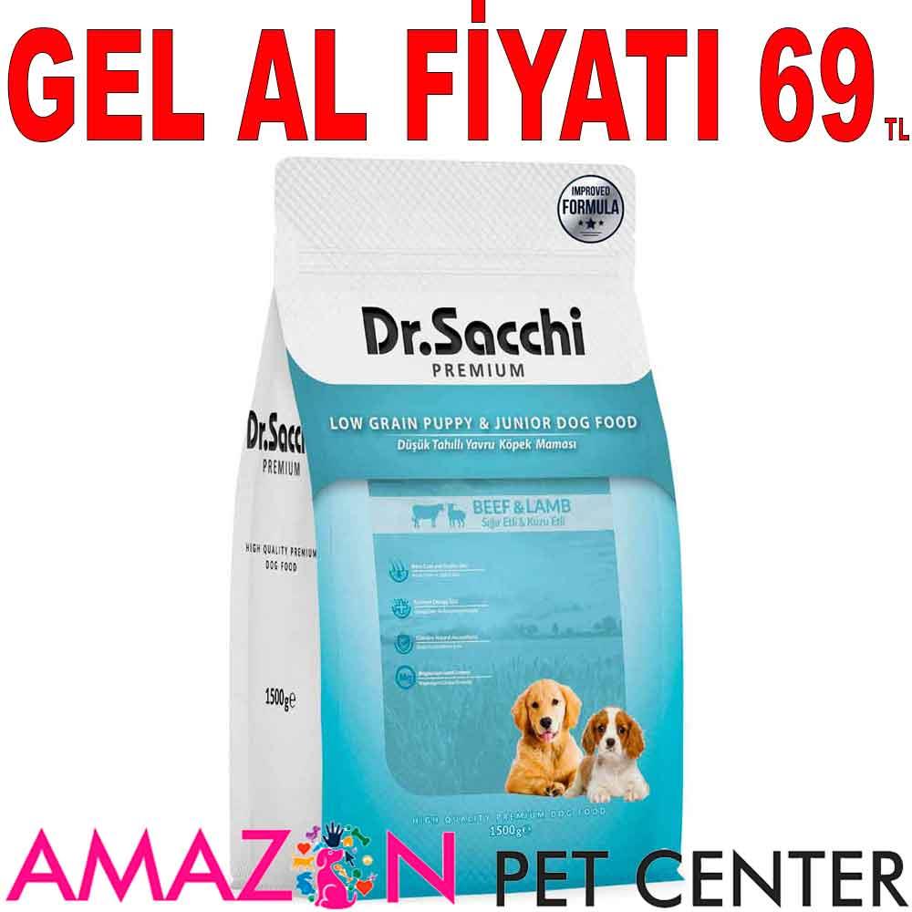 Dr. Sacchi Sığır ve Kuzu Etli Yavru Köpek Maması 1,5 KG 21882005 Amazon Pet Center