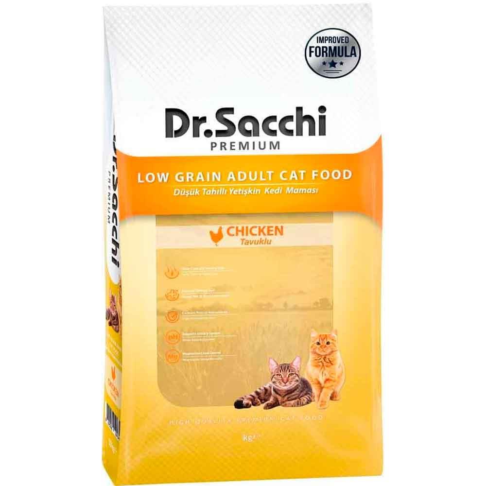 Dr. Sacchi Kedi Maması Düşük Tahıllı Tavuklu 1 Kg 8690286595028 Amazon Pet Center