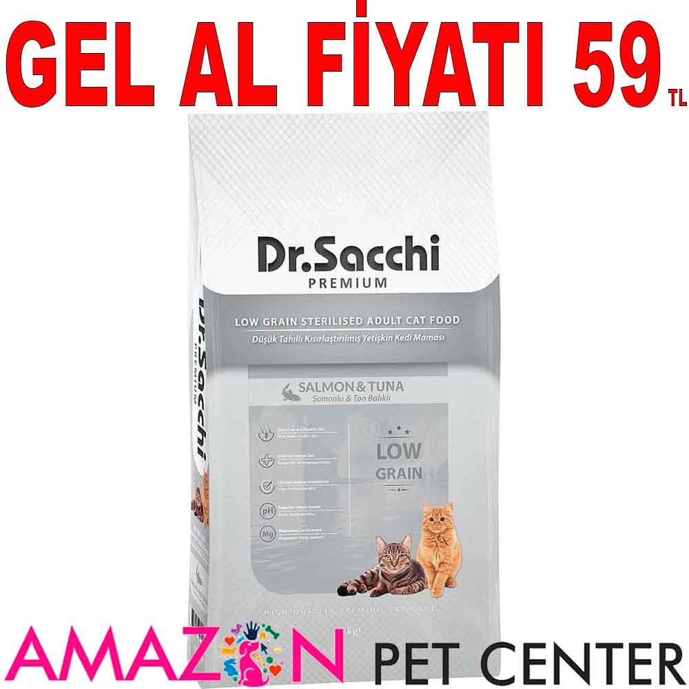 Dr. Sacchi Somonlu Kısır Kedi Maması 1 Kg 21867002 Amazon Pet Center