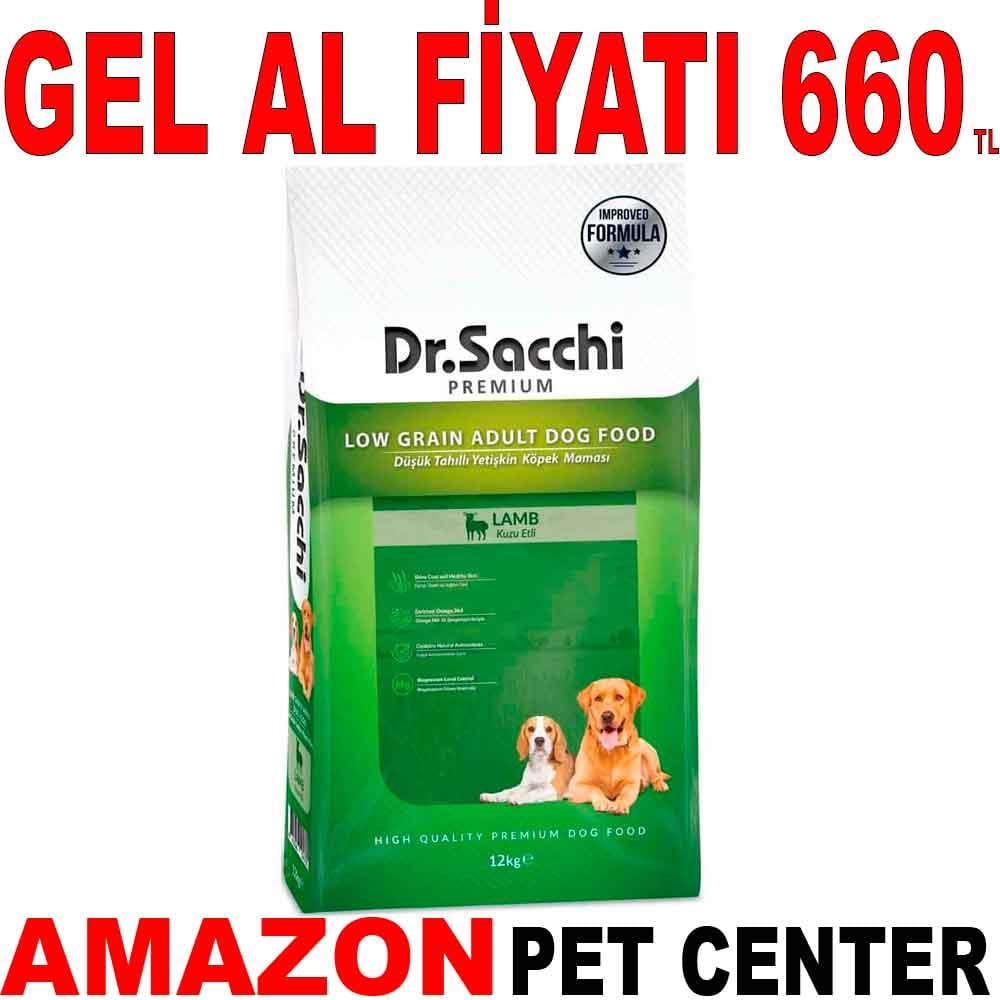 Dr Sacchi Düşük Tahıllı Kuzu Etli Köpek Maması 12 Kg 21268007 Amazon Pet Center