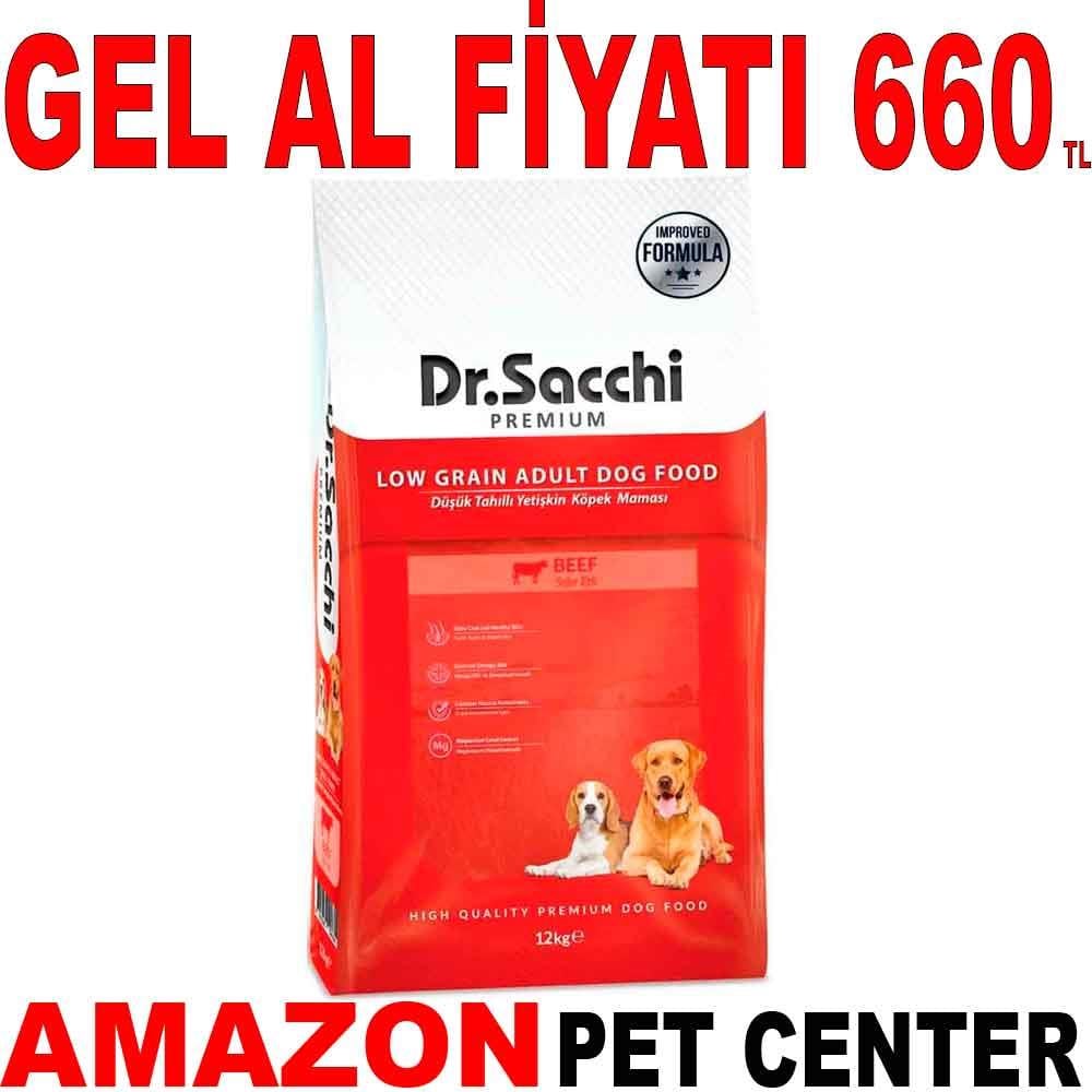 Dr Sacchi Düşük Tahıllı Sığır Etli Köpek Maması 12 Kg 21264009 Amazon Pet Center