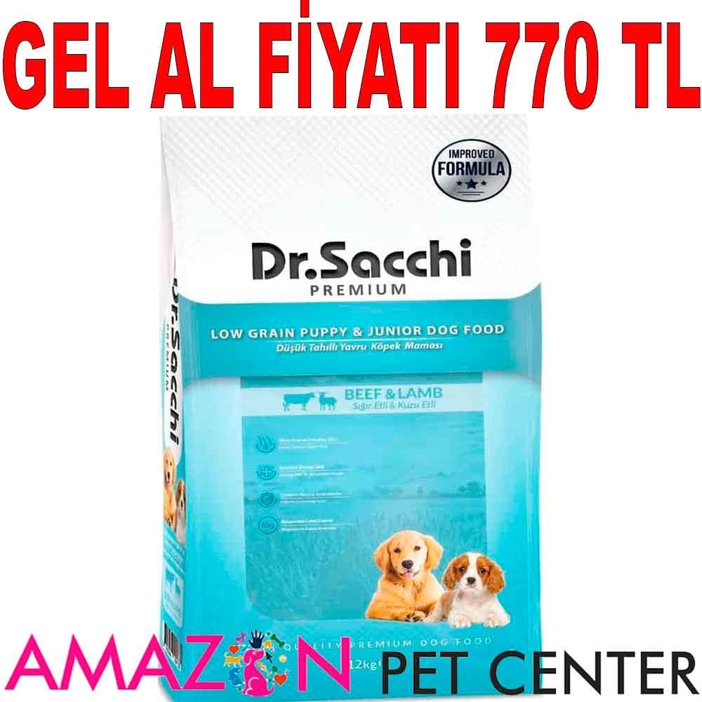 Dr Sacchi Düşük Tahıllı Sığır Etli ve Kuzu Etli Yavru Köpek Maması 12 Kg 21266003 Amazon Pet Center