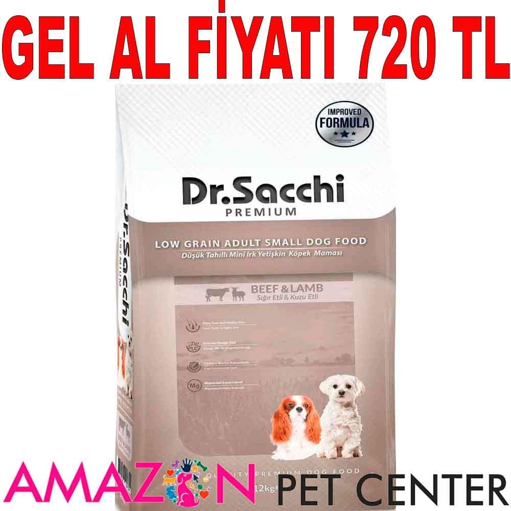 Dr Sacchi Düşük Tahıllı Sığır Etli ve Kuzu Etli Küçük Irk Köpek Maması 12 Kg 21270000 Amazon Pet Center