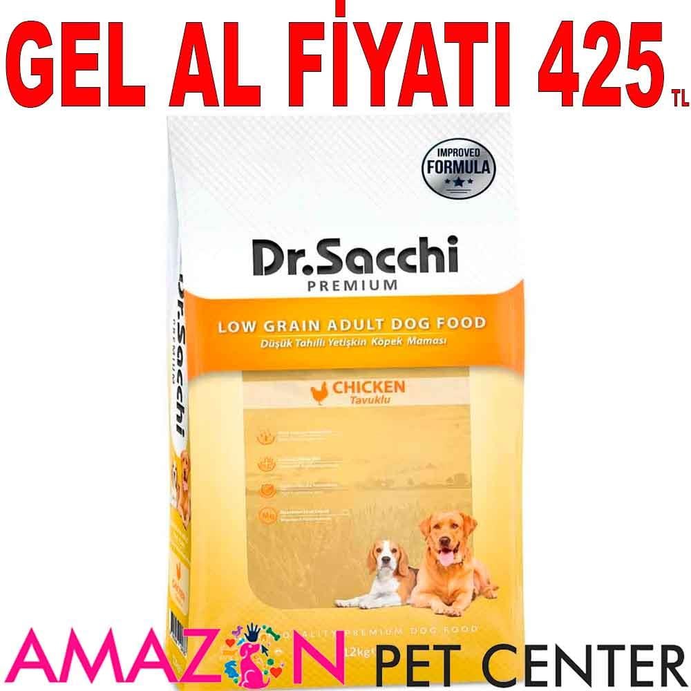 Dr Sacchi Düşük Tahıllı Tavuklu Köpek Maması 12 Kg 21252006 Amazon Pet Center