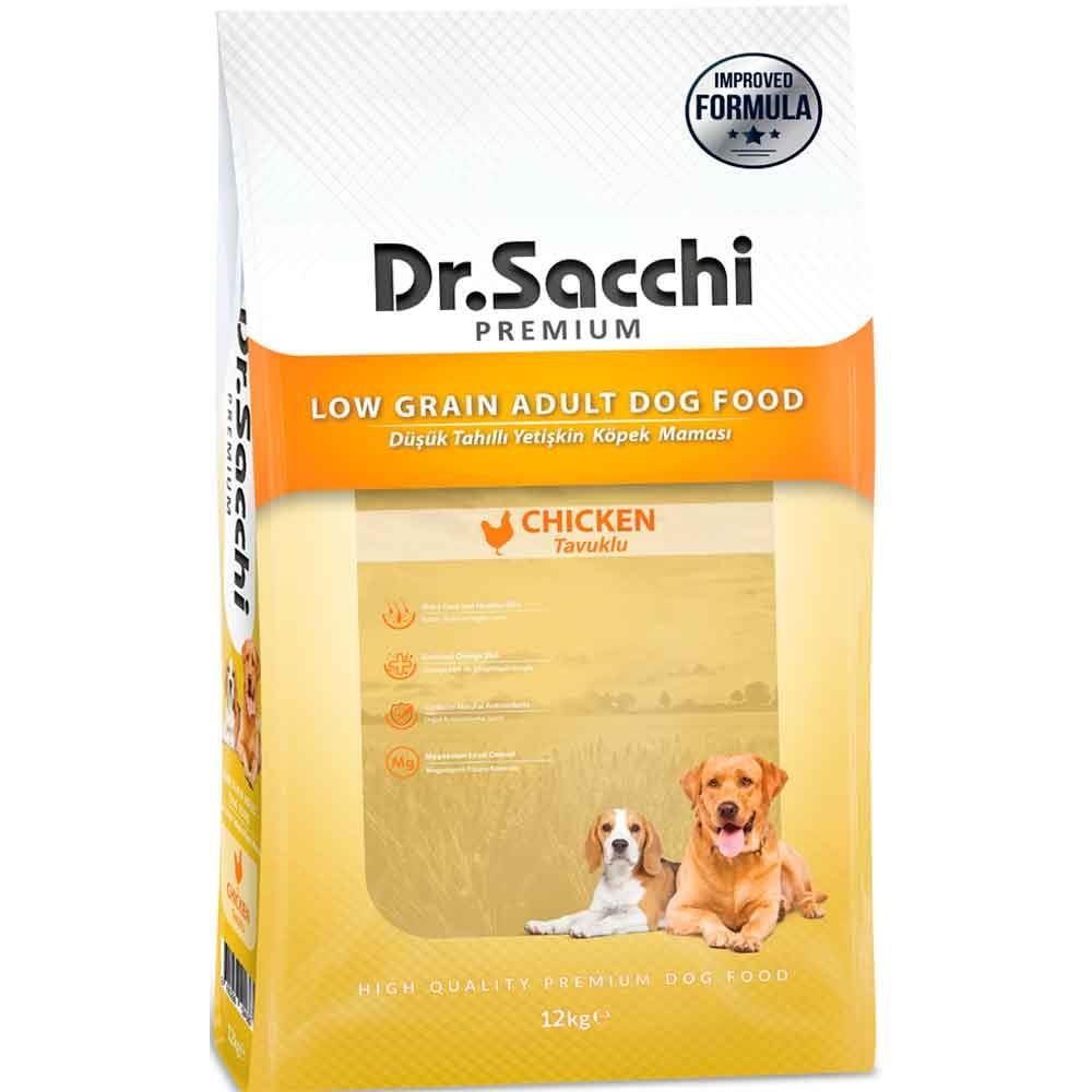 Dr Sacchi Köpek Maması Düşük Tahıllı Tavuklu 12 Kg 8690286594687 Amazon Pet Center