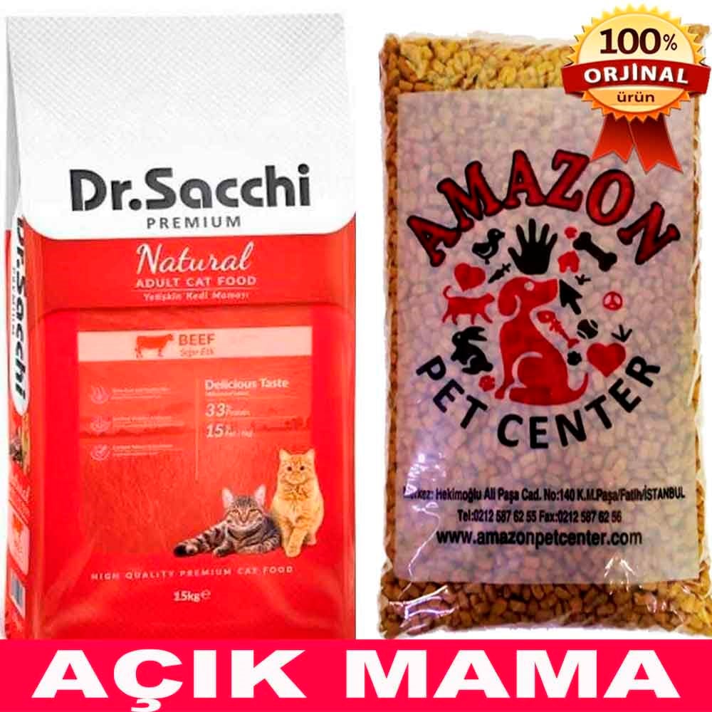 Dr Sacchi Sığır Etli Kedi Maması Açık 1 Kg 32121315 Dr Sacchi Açık Kedi Maması Amazon Pet Center