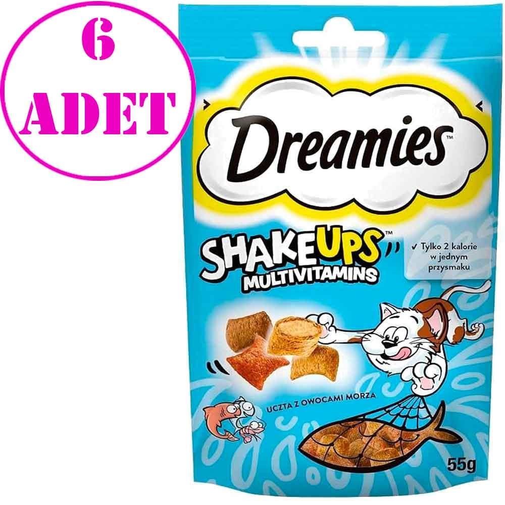 Dreamies Kedi Ödülü Shake Ups Seafood 55 Gr 6 AD 20982003 Amazon Pet Center
