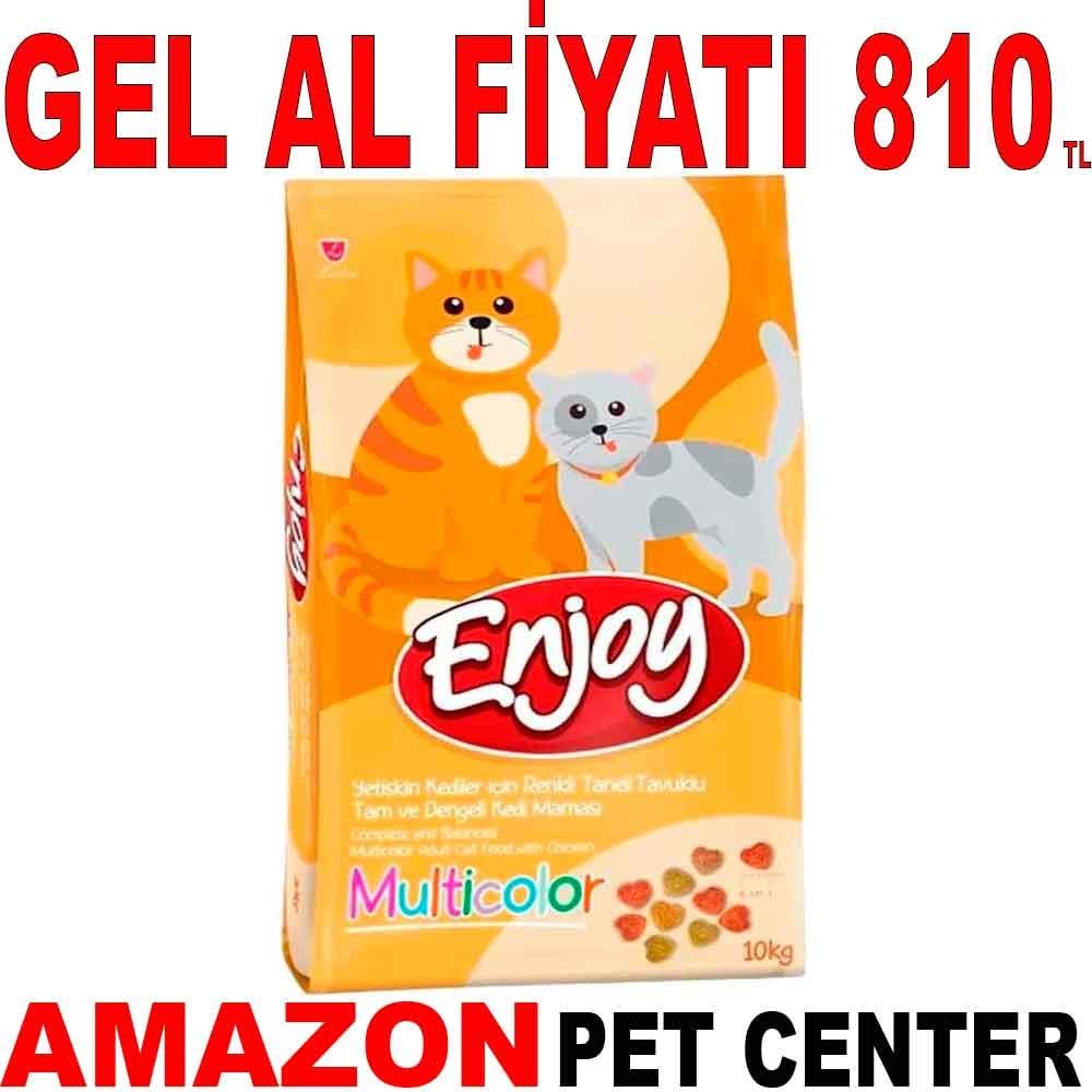 Enjoy Multicolor Tavuklu Kedi Maması 10 kg 20150006 Amazon Pet Center