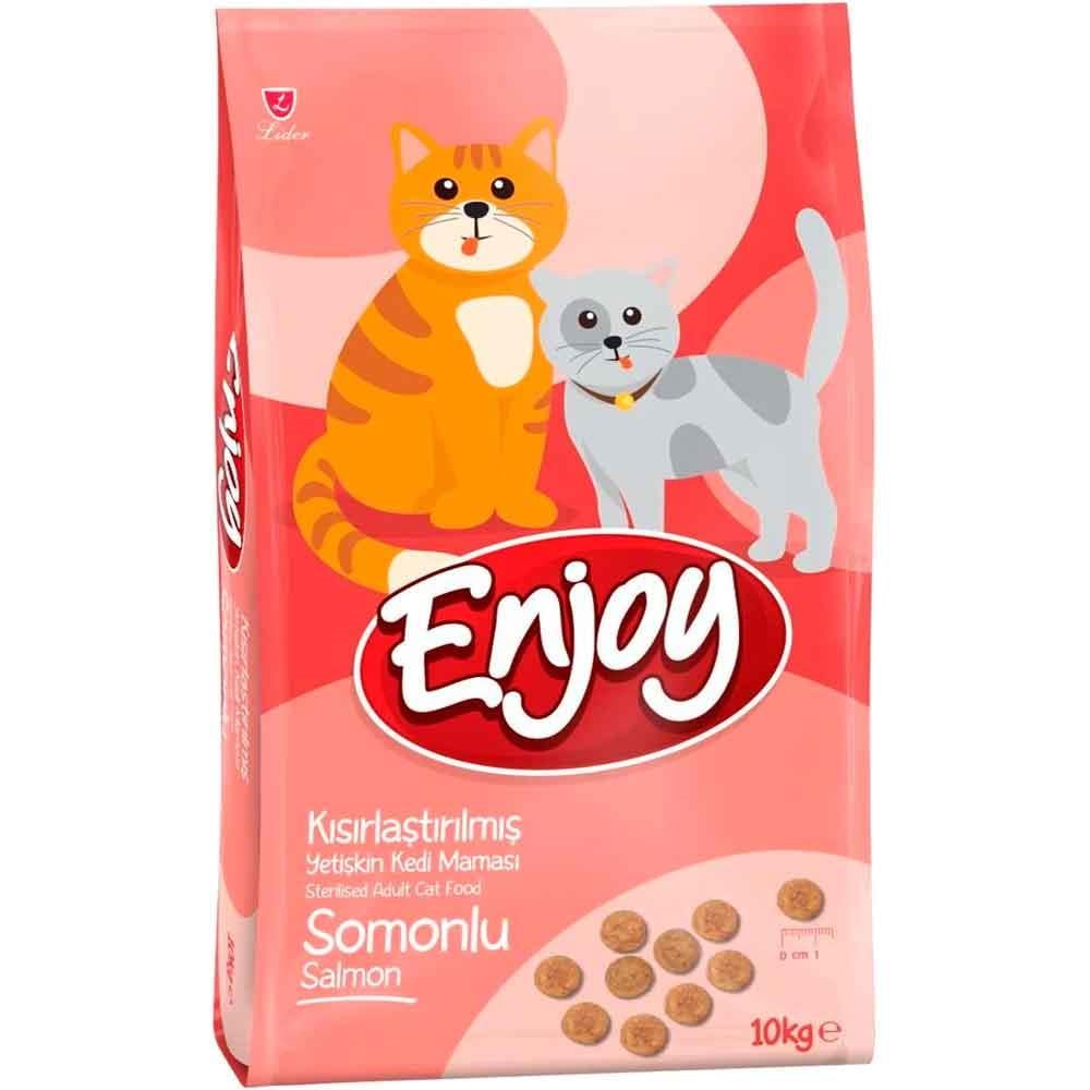 Enjoy Somonlu Kısır Kedi Maması 10 Kg 8698995032285 Amazon Pet Center