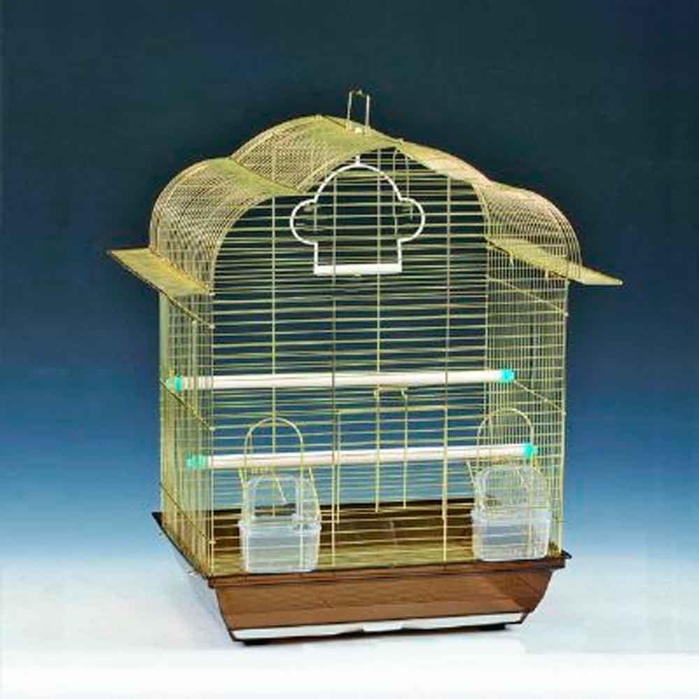 Euro Gold Kuş Kafesi Papatya Çatılı Prinç Kaplama 1107AG 32109795 Amazon Pet Center
