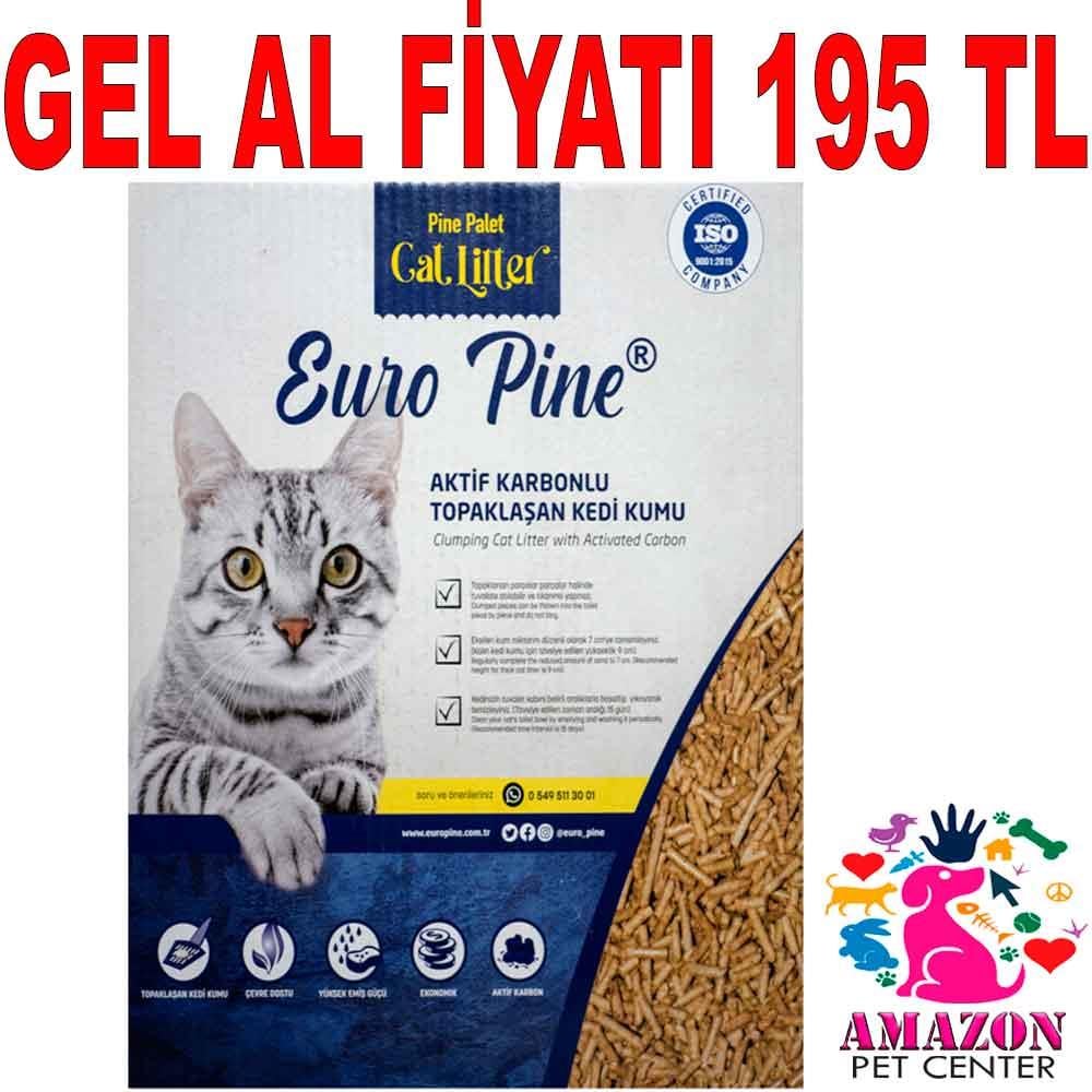 Euro Pine Aktif Karbonlu Kedi Kumu Topaklanan Çam Pelleti 10 Lt 20640002 Amazon Pet Center