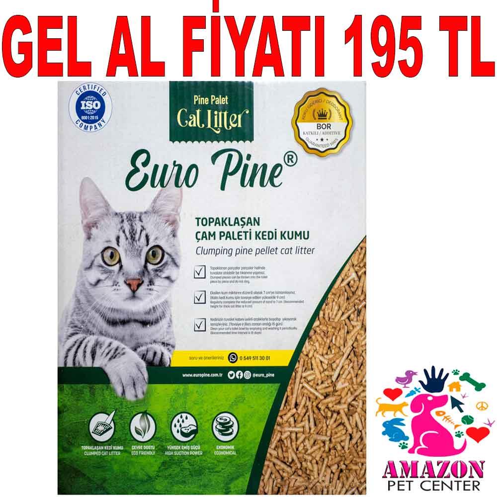 Euro Pine Bor Katkılı Kedi Kumu Topaklanan Çam Pelleti 10 Lt 20638009 Amazon Pet Center
