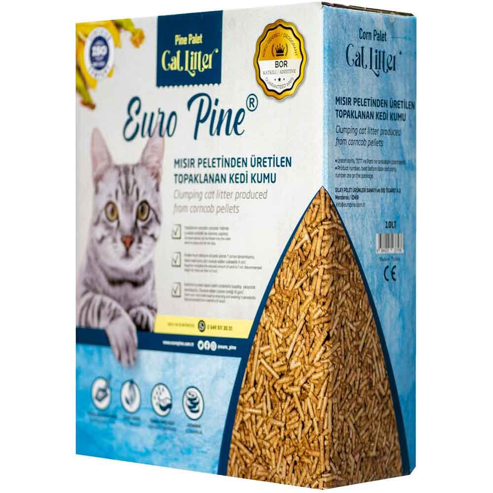 Euro Pine Kedi Kumu Topaklanan Mısır Pelleti 10 LT 8684225237438 Amazon Pet Center
