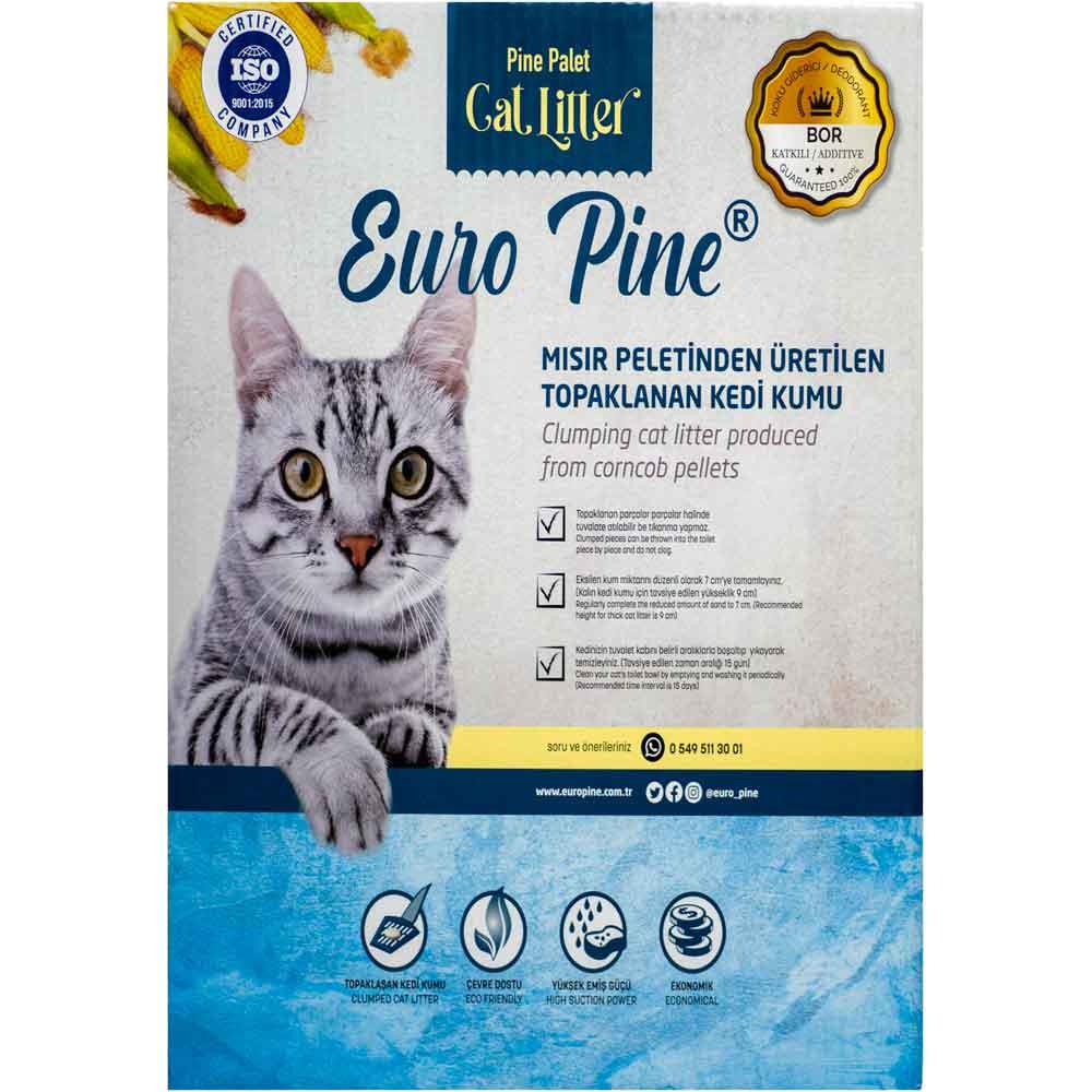 Euro Pine Kedi Kumu Topaklanan Mısır Pelleti 10 LT 8684225237438 Amazon Pet Center