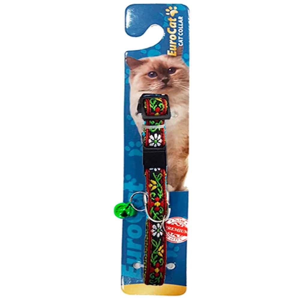Eurocat Kedi Boyun Tasması Çiçek Desenli Yeşil 28 cm 1678000146852 Amazon Pet Center