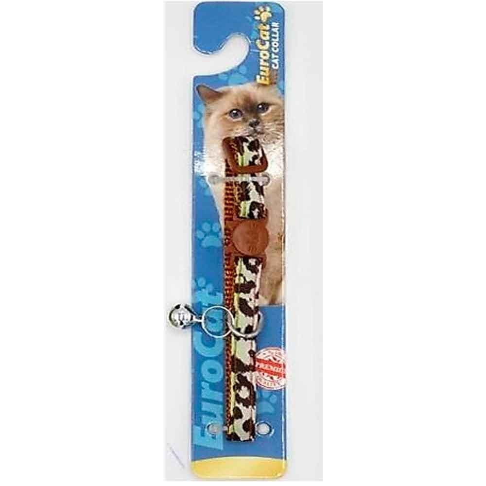 Eurocat Kedi Boyun Tasması Leopar Desenli Yeşil 28 cm 8681144195177 Amazon Pet Center