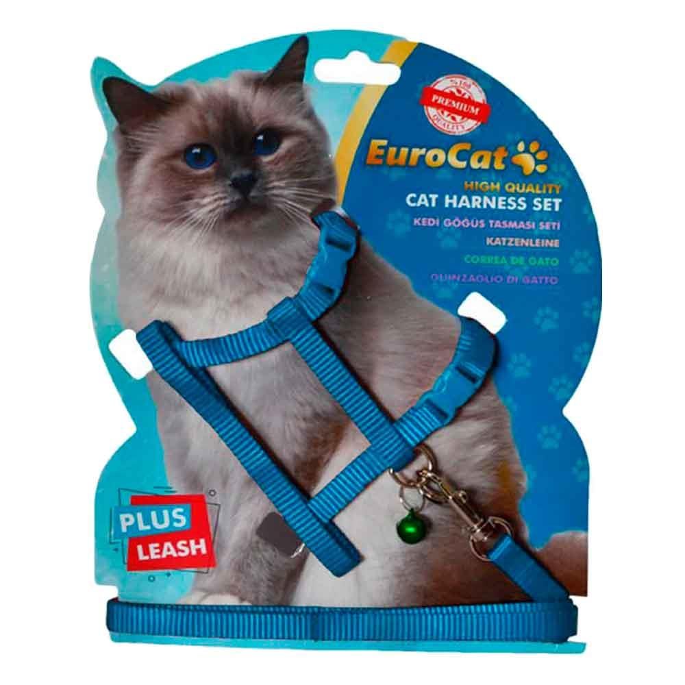Eurocat Kedi Göğüs Tasma Seti Mavi 1454001462807 Amazon Pet Center