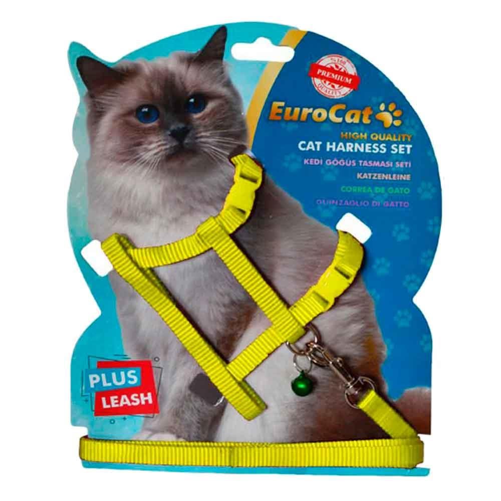 Eurocat Kedi Göğüs Tasma Seti Sarı 1454001463200 Amazon Pet Center