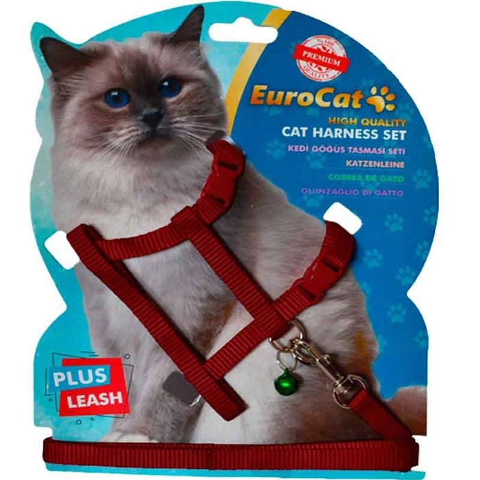 EuroCat Kedi Göğüs Tasması Kahverengi 1454001462609 EuroCat Kedi Beden Tasmaları Amazon Pet Center