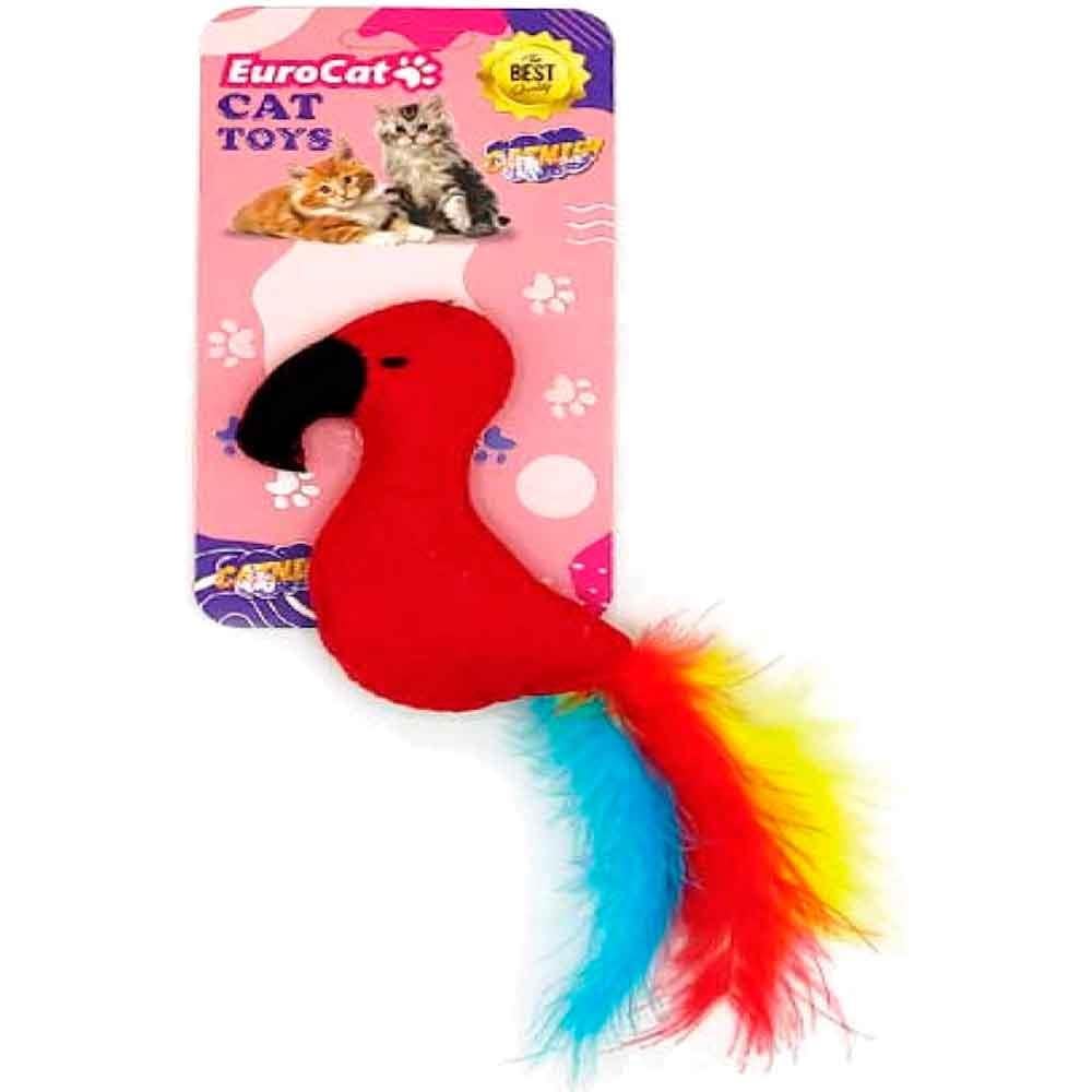 EuroCat Toys Papağan Şeklinde Kedi Oyuncağı 8681144196228 Amazon Pet Center
