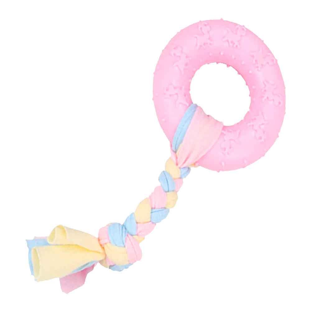 Eurodog Diş İpli Kauçuk Halka Yavru Köpek Oyuncağı Pembe 16 cm 8681144191711 Amazon Pet Center