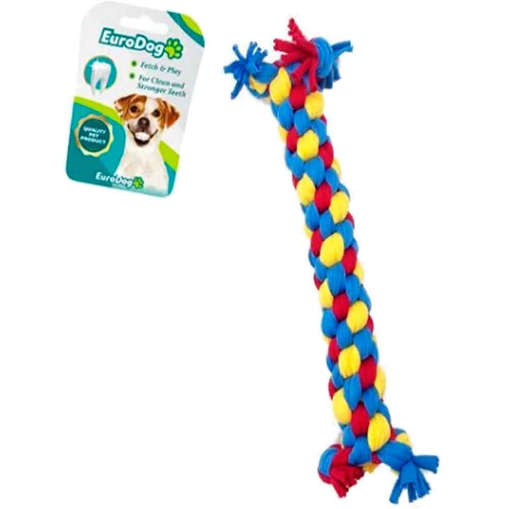 Eurodog Dumbell Diş İpi Köpek Oyuncağı Sarı Mavi Kırmızı 14 Cm 8681144193388 Amazon Pet Center