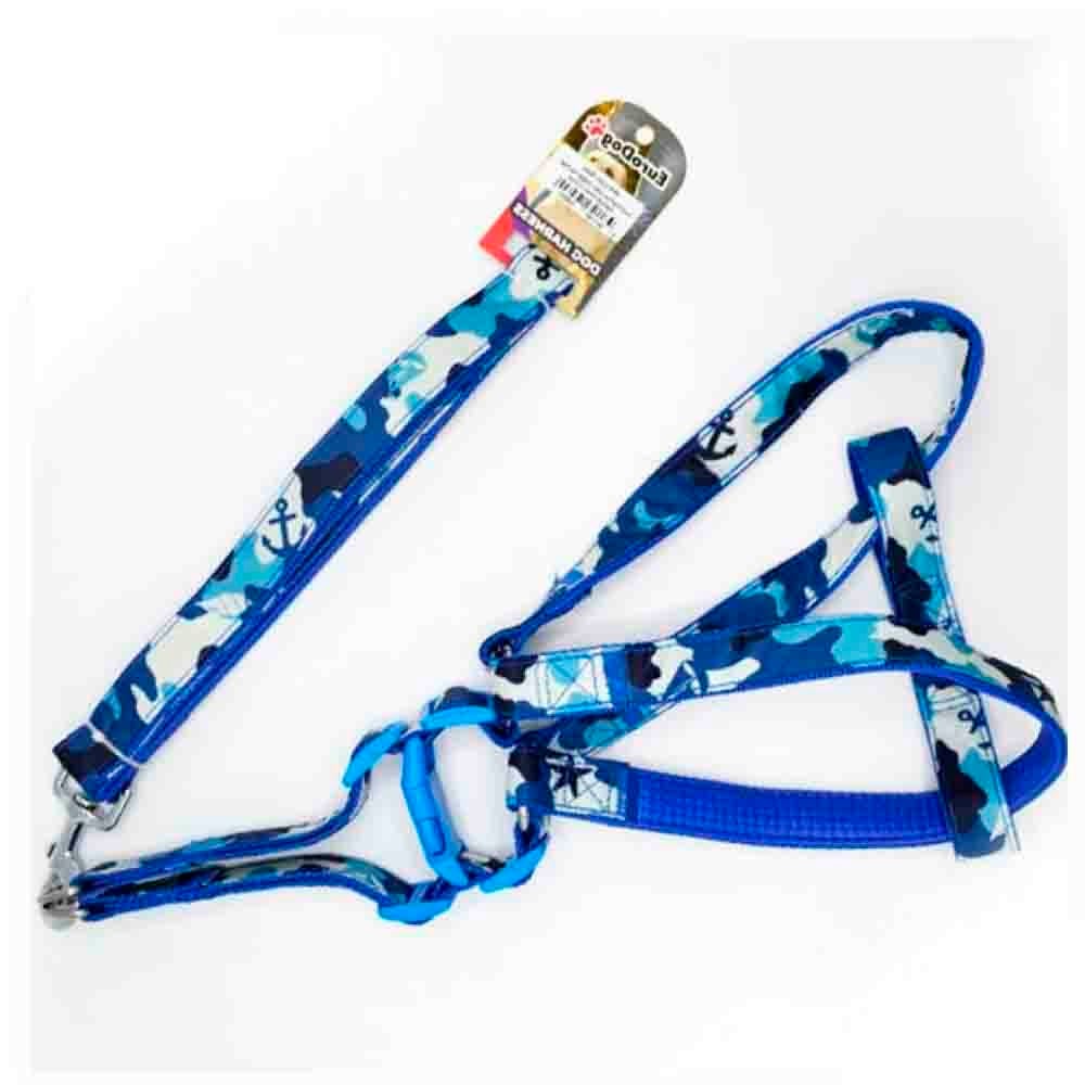 Eurodog Köpek Uzatma Tasması+Göğüs Tasması 120 Cm Mavi Kamuflaj 8681144194620 Amazon Pet Center
