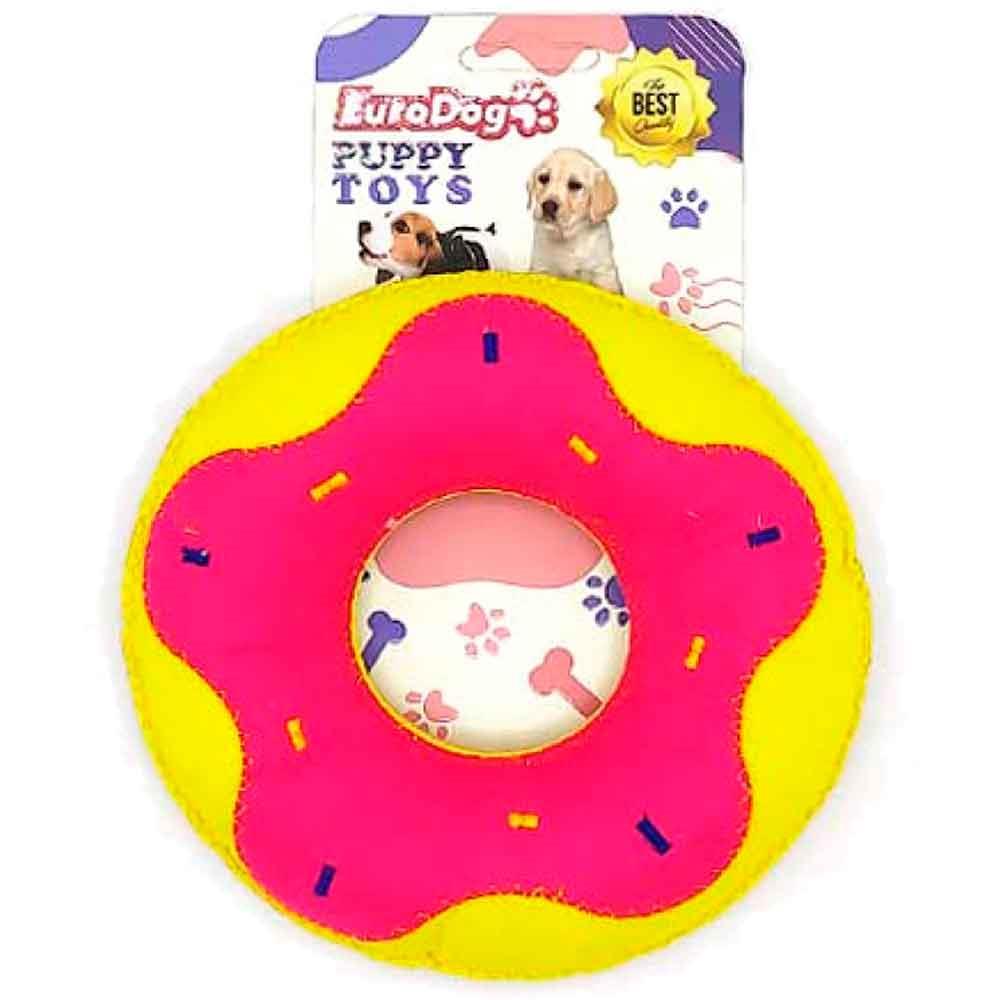 EuroDog Puppy Pet Toys Sarı Donut Şeklinde Köpek Oyuncağı 8681144195856 Amazon Pet Center