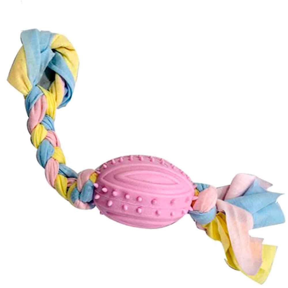 EuroDog Puppy Toys Diş İpli Kauçuk Rugby Topu Yavru Köpek Oyuncağı Pembe 35 cm 8681144191636 Amazon Pet Center