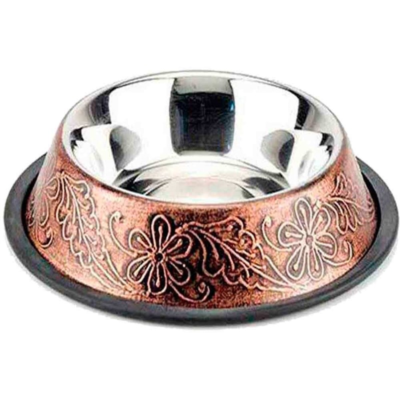 Eurogold 24 Oz Bakır Kaplama Çelik Mama Kabı 8699004269203 Euro Gold Çelik Köpek Mama Ve Su Kapları Amazon Pet Center