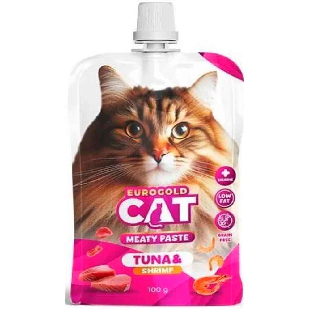 EuroGold Cat Et Ezmesi Ton Balığı-Karides 100 Gr 8681144151777 Amazon Pet Center
