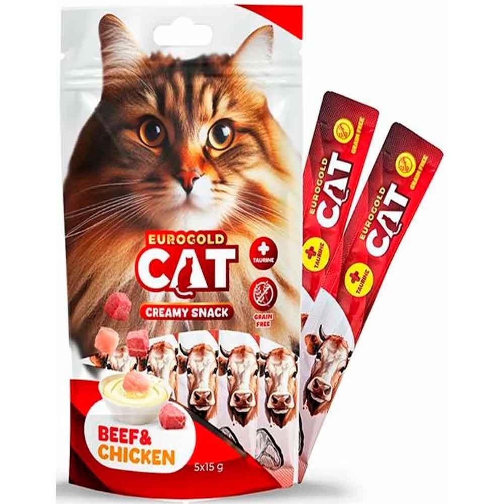 Eurogold Dana Etli ve Tavuklu Sıvı Kedi Ödülü 15 Gr 5'li Paket 8681144151654 Amazon Pet Center