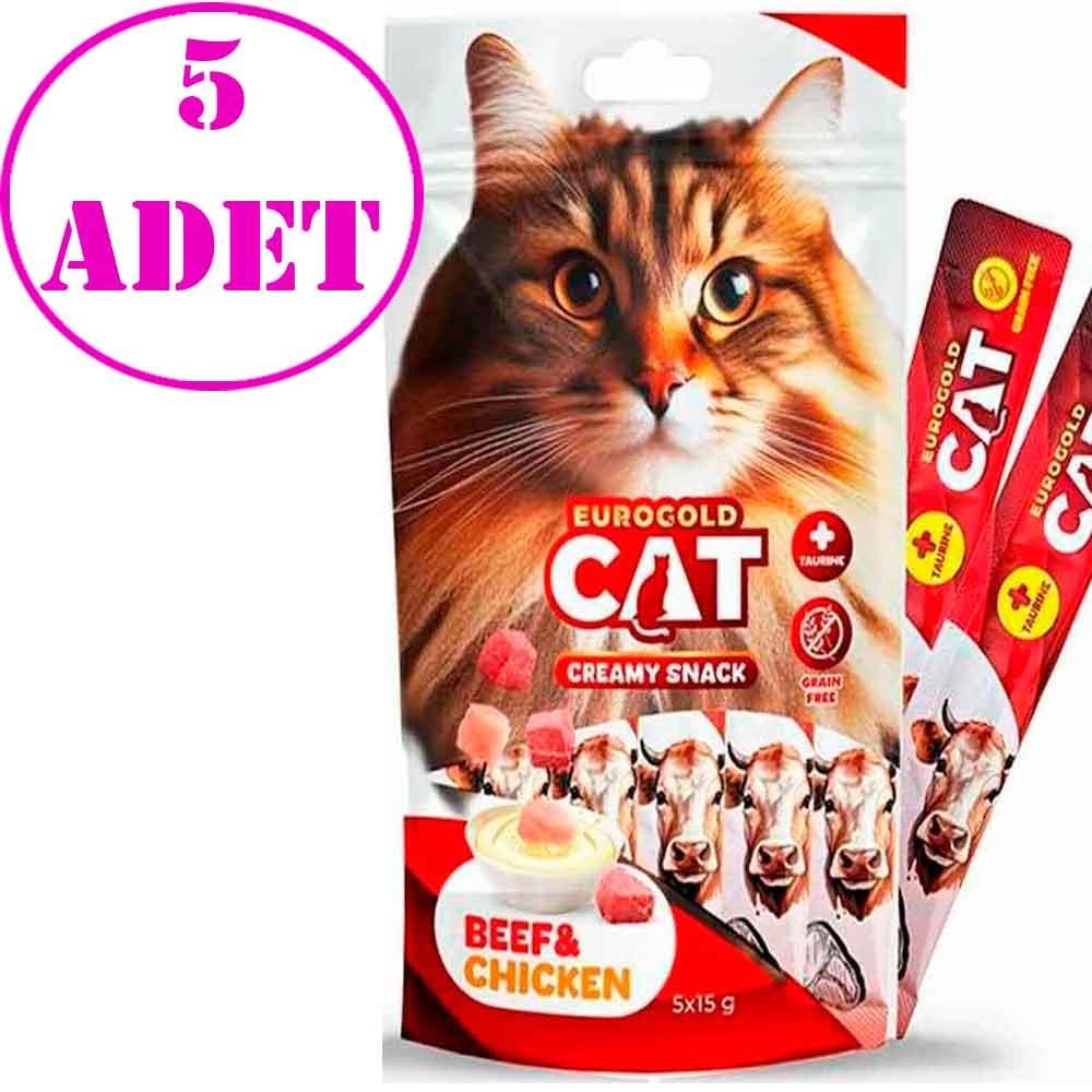 Eurogold Dana Etli ve Tavuklu Sıvı Kedi Ödülü 15 Gr 5'li PK 5 AD 21365003 Amazon Pet Center