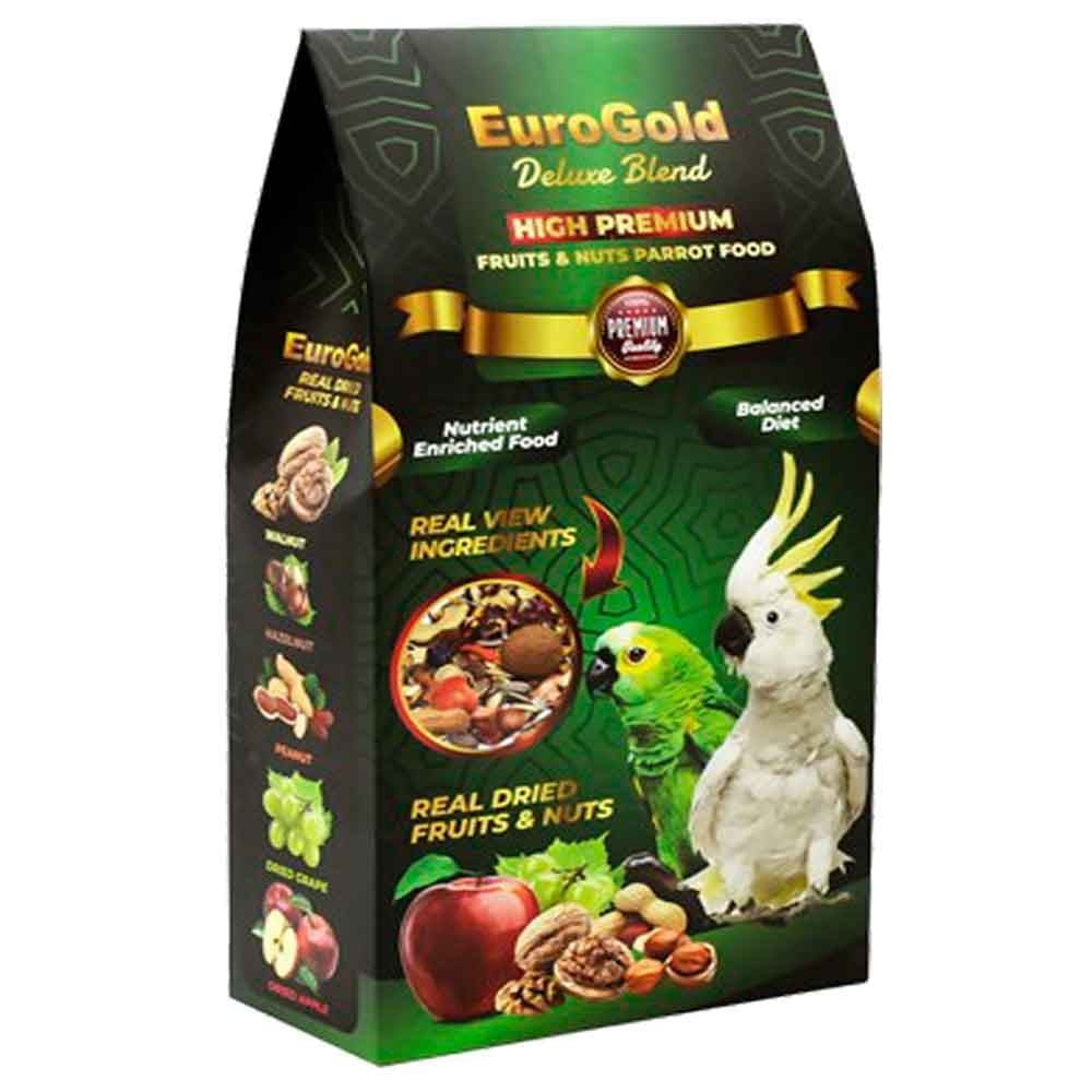 EuroGold Deluxe Blend Meyveli ve Kuruyemişli Papağan Yemi 650 Gr 8681144130819 Vitakraft Papağan Yemleri Amazon Pet Center