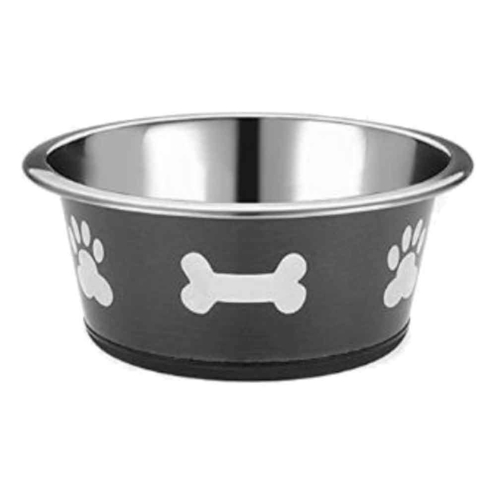Eurogold Desenli Metal Mama ve Su Kabı Siyah 14 Cm 8699004244613 Amazon Pet Center