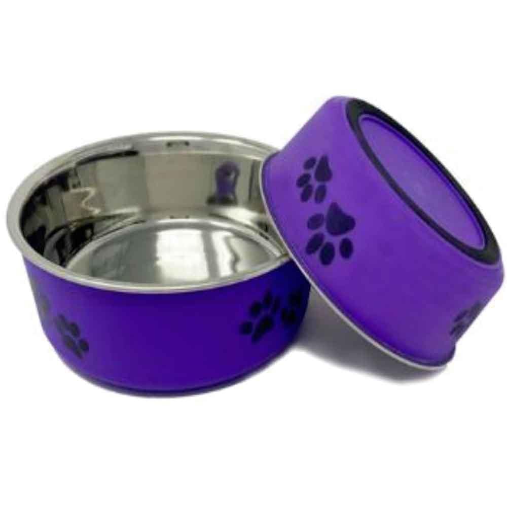 Eurogold Desenli Metal Mama ve Su Kabı Mor 14 Cm 8699004244576 Amazon Pet Center