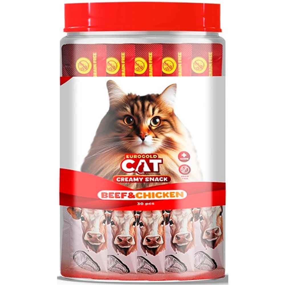 Eurogold Kedi Ödülü Dana Etli ve Tavuklu 30X15 Gr 8681144151715 Amazon Pet Center