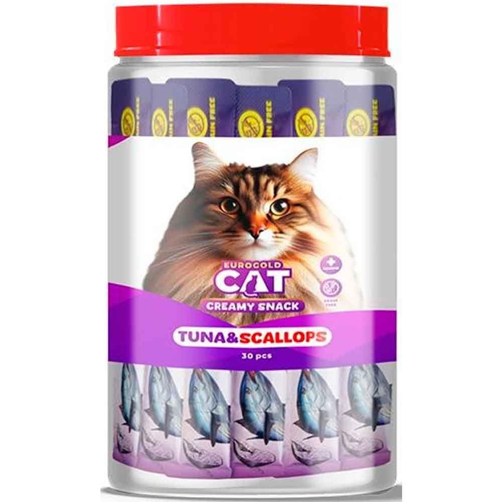 Eurogold Kedi Ödülü Ton Balığı ve Deniz Taraklı 30X15 Gr 8681144151692 Amazon Pet Center