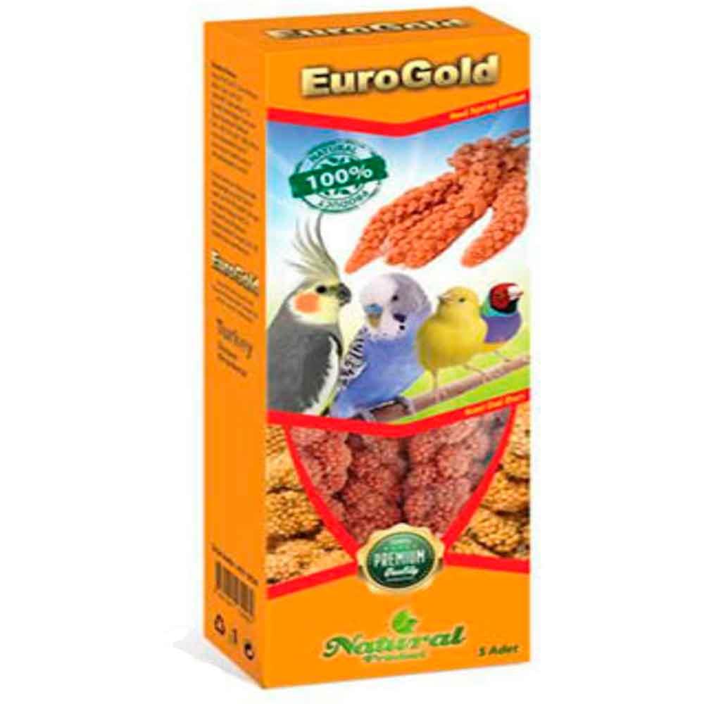 Eurogold Kızıl Doğal Dal Darı Kuş Yemi 5'li Paket 8681144130260 Amazon Pet Center